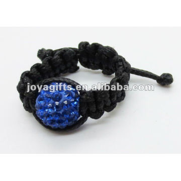 Shamballa cristal tecido anel